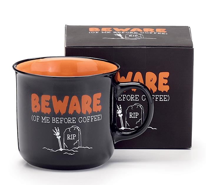 Beware of Me Before Coffee Tombstone Mug